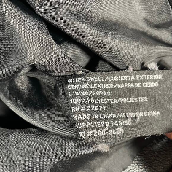 Vintage Women’s Worthington Full Zip Black Leather Chic Coat - Picture 5 of 6